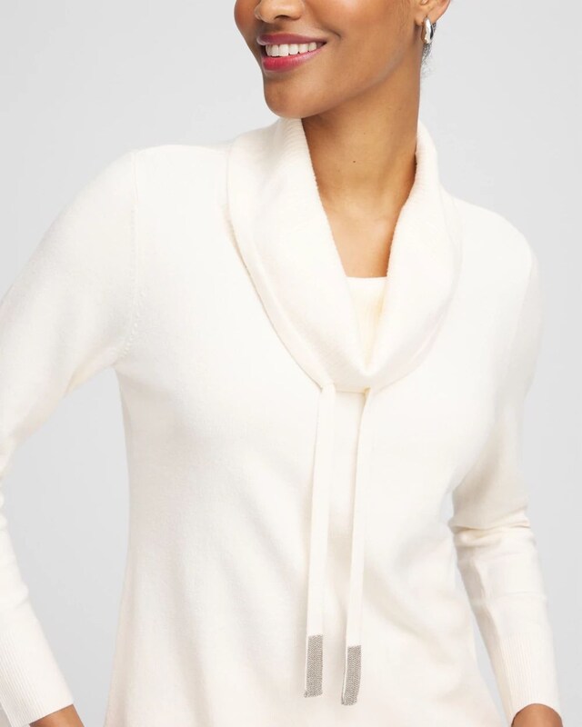 Zenergy Luxe Cashmere Blend Cowl Sweater - image 4